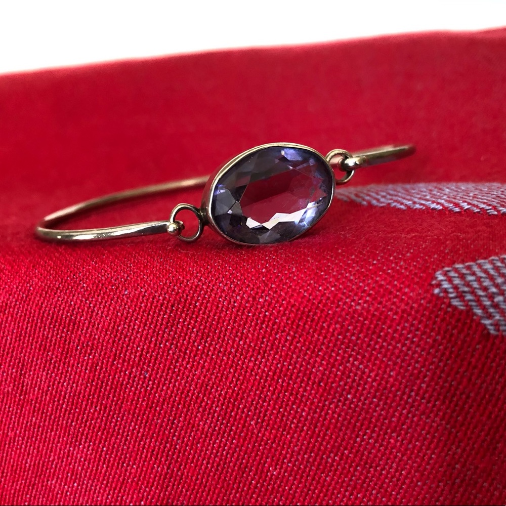 Silver bracelet with ~unknown~ purple stone